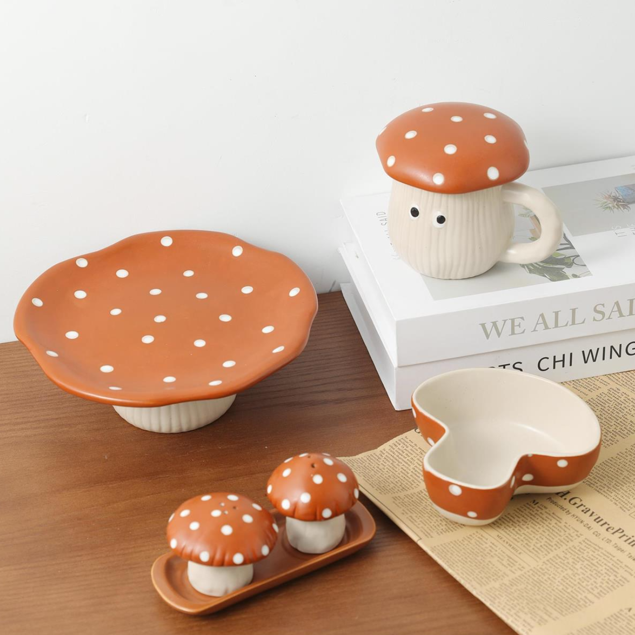 Mushroom Mug with Lid