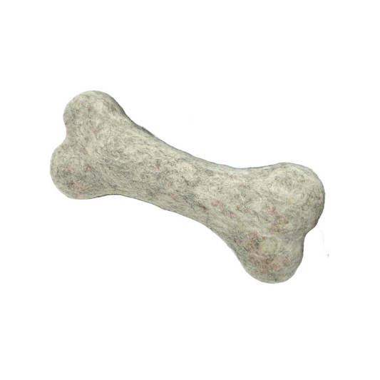 Wool Felted Dog Bone Natural