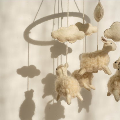 Counting Sheep Wool Felt Mobile