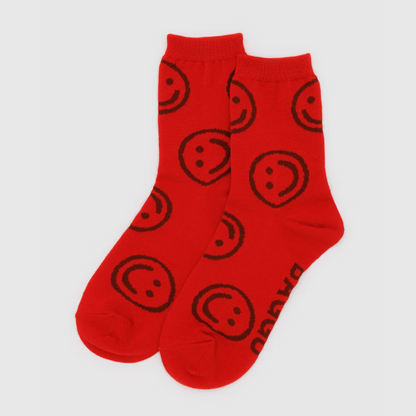 Crew Sock Red Happy