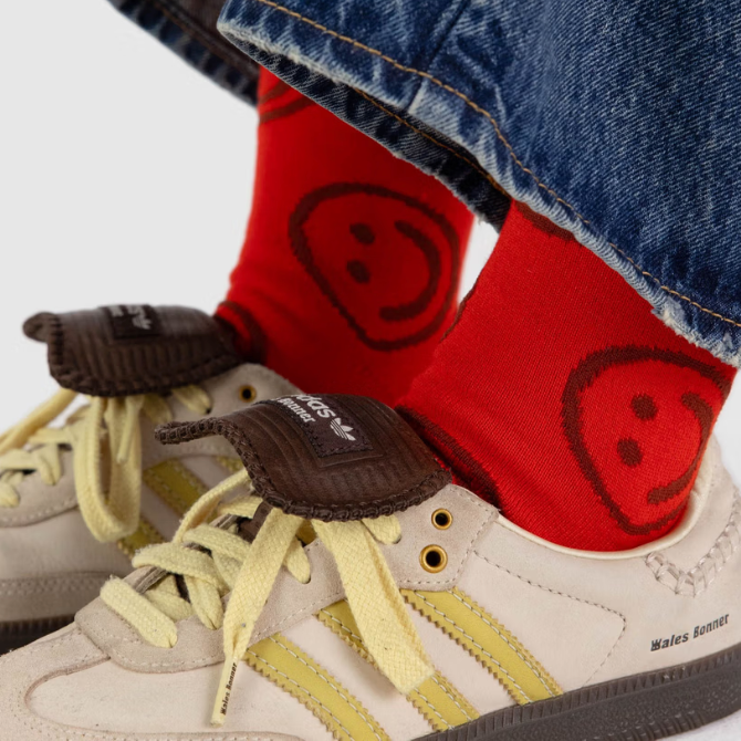 Crew Sock Red Happy