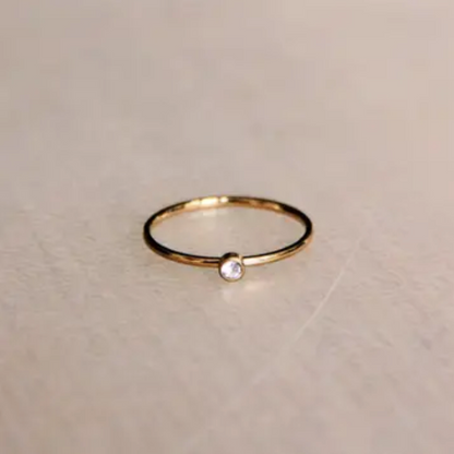 Minimalist Mini Zirconia Ring