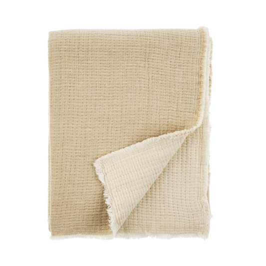 Madeira Double Sided Throw Beige/Natural 50x60in.