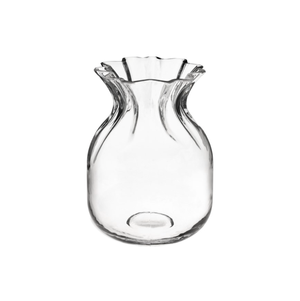 Curvy Top Clear Vase