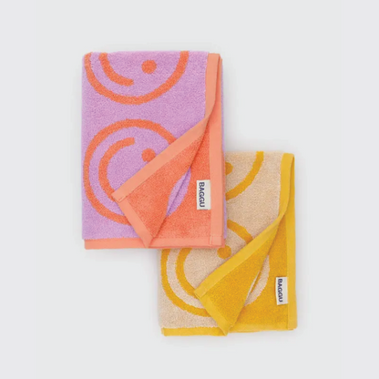 Happy Lilac Marigold Hand Towel Set