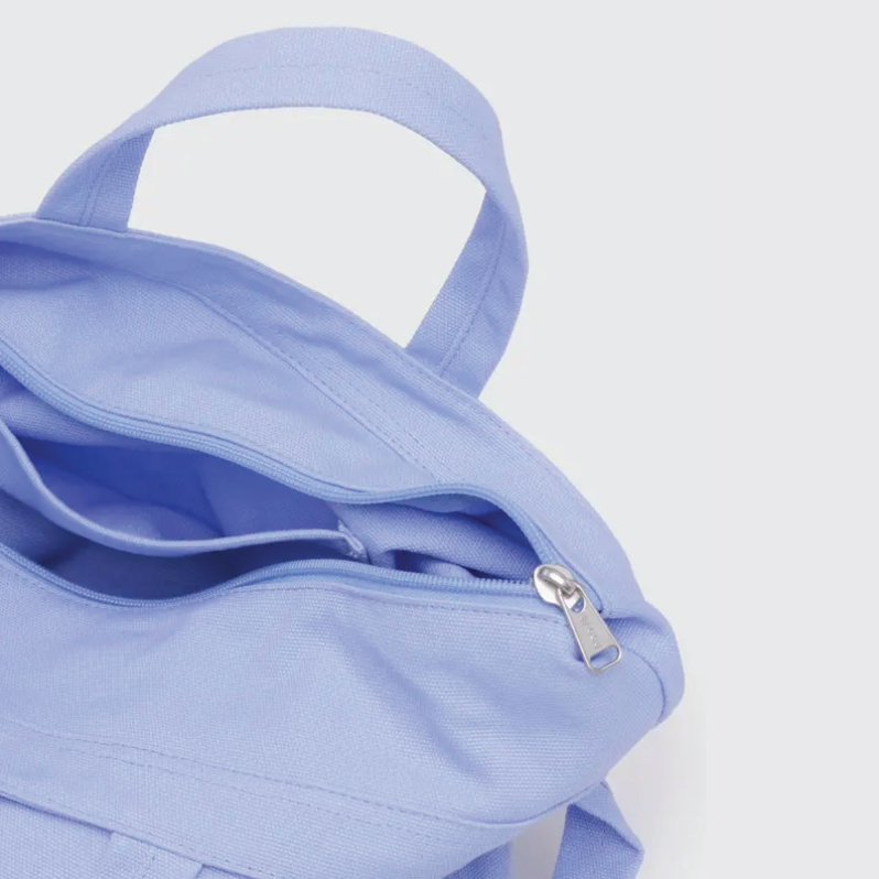 Horizontal Zip Duck Bag French Blue