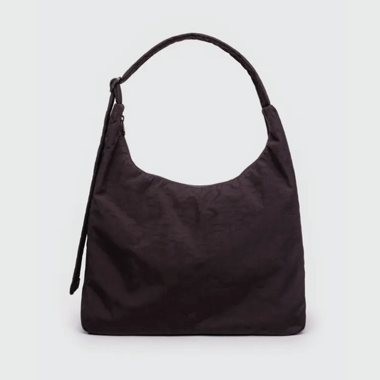 Nylon Shoulder Bag Chocolate Plum