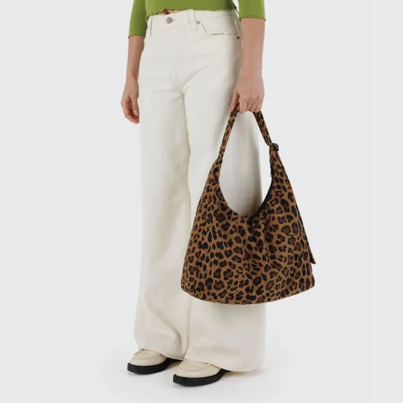 Nylon Shoulder Bag Leopard