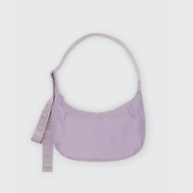 Medium Nylon Crescent Bag Dusty Pink