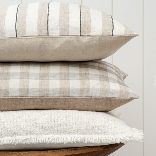 Seaside Stripe Linen Pillow