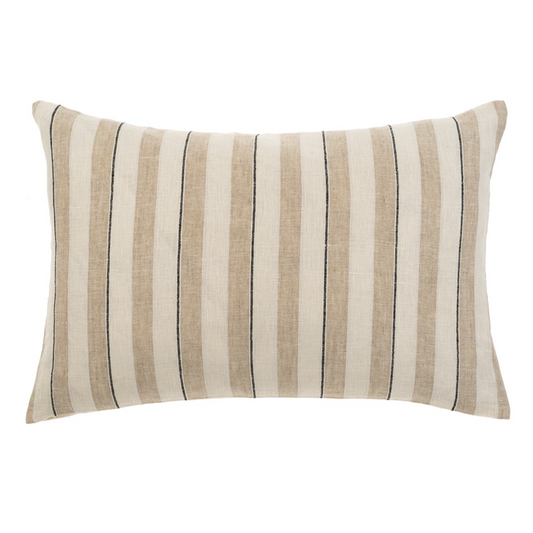 Seaside Stripe Linen Pillow