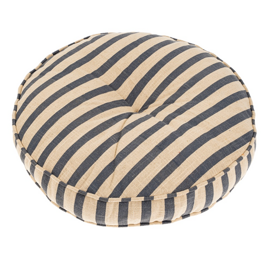 Awning Stripe Chair Cushion Round Sky