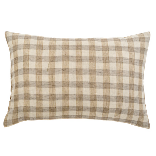 Cape Check Linen Pillow