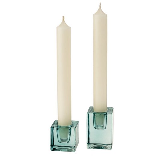 Luca Glass Candle Holder Blue