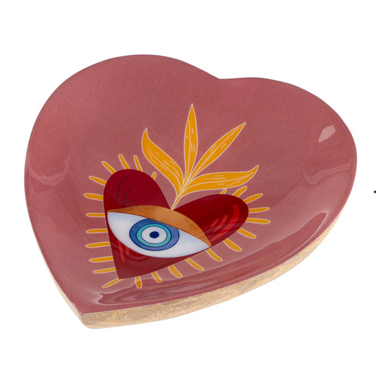 Evil Eye Trinket Dish Pink