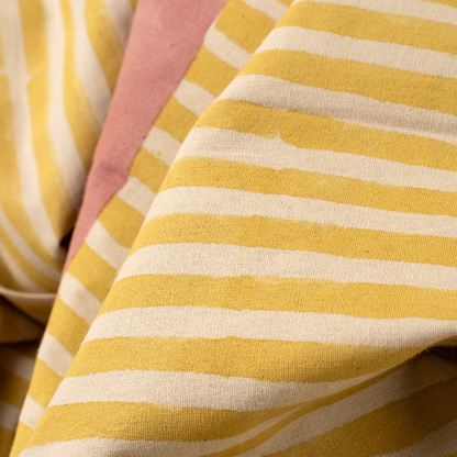 Sun Stripe Block Print Tablecloth