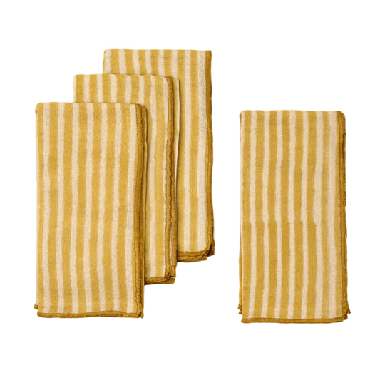 Sun Stripe Block Print Napkins