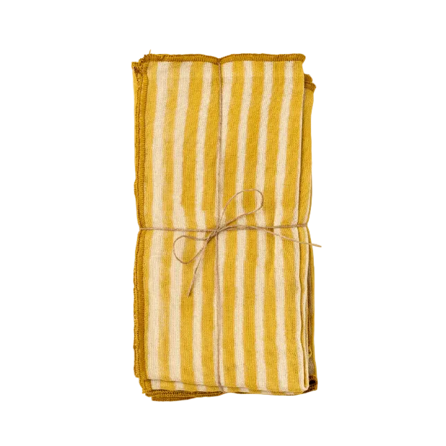 Sun Stripe Block Print Napkins
