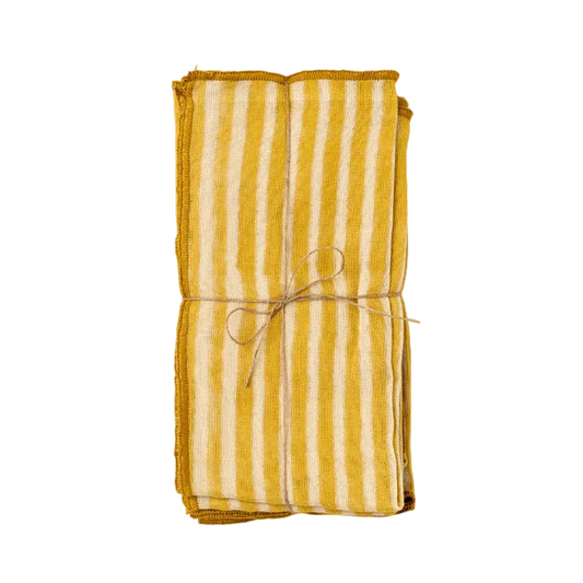 Sun Stripe Block Print Napkins