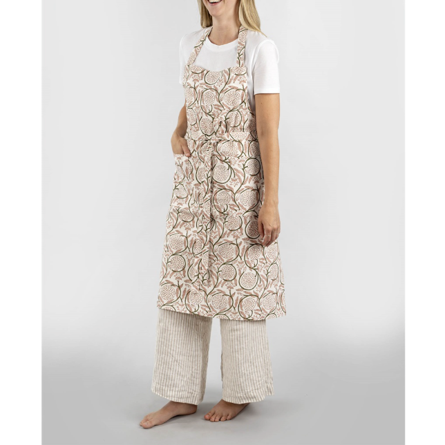 Jasmine Block Print Apron
