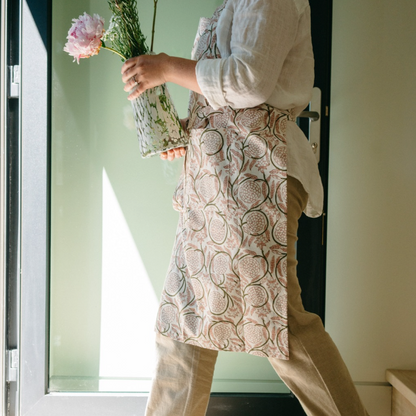 Jasmine Block Print Apron