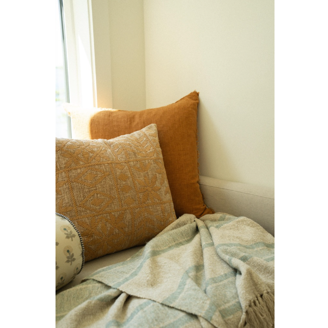 Tulum Striped Throw Blue