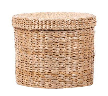 Woven Grass Basket with Lid