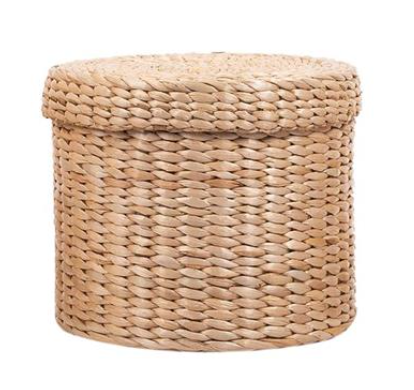 Woven Grass Basket with Lid