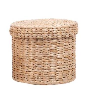 Woven Grass Basket with Lid