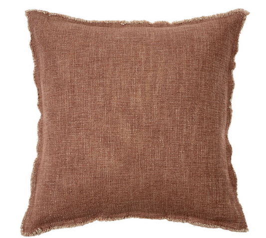 Selena Linen Pillow Brick