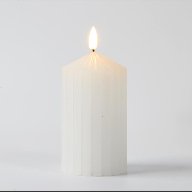 LED Taper Top Pillar Candle Medium