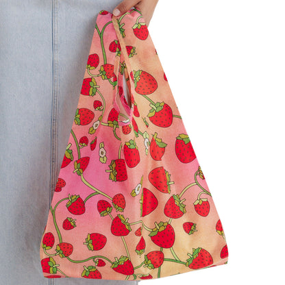 Standard Baggu Reusable Tote Bag - Strawberry Blossom