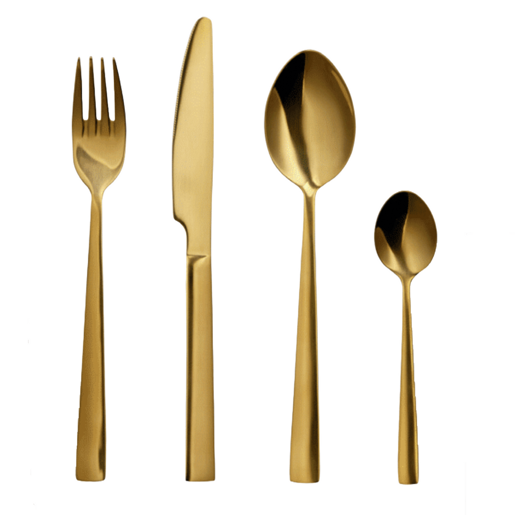 Gold Flatware Set 16pc