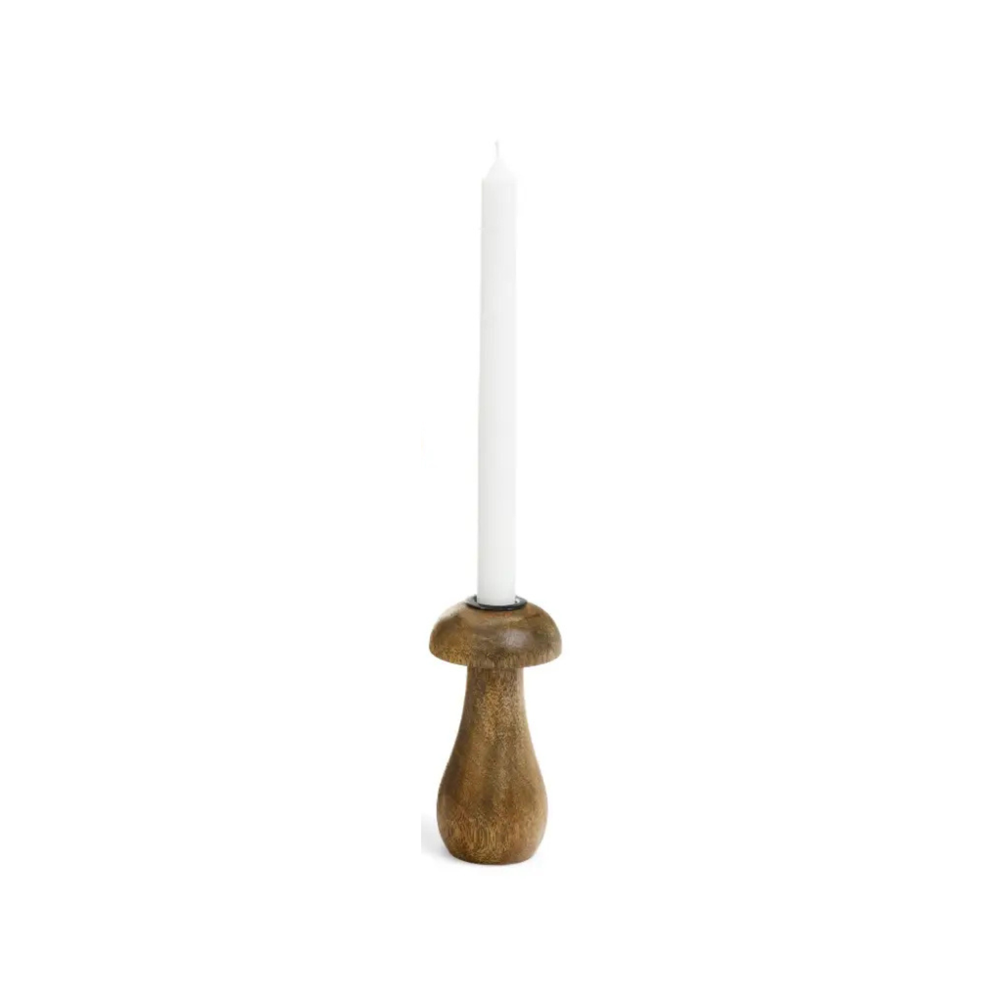 Mushroom Mango Wood Candle Holder - Small