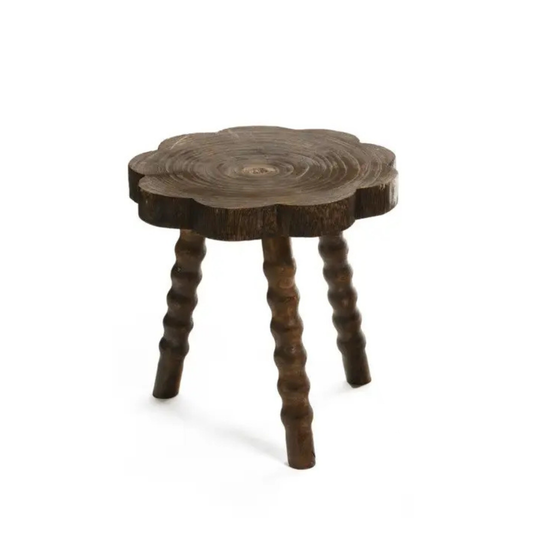 Paulownia Wood Table with  Scallop Top Bobbin Legs
