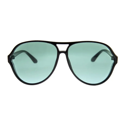 Captain Nemo Sunglasses - Black with Green Lens