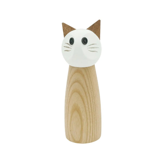 Cat Wooden Pepper + Salt Mill