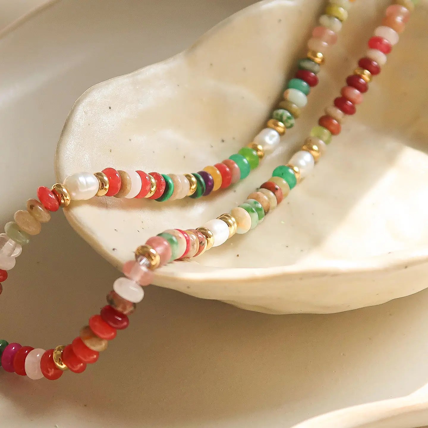 Sunny Boho Color Beaded Necklace