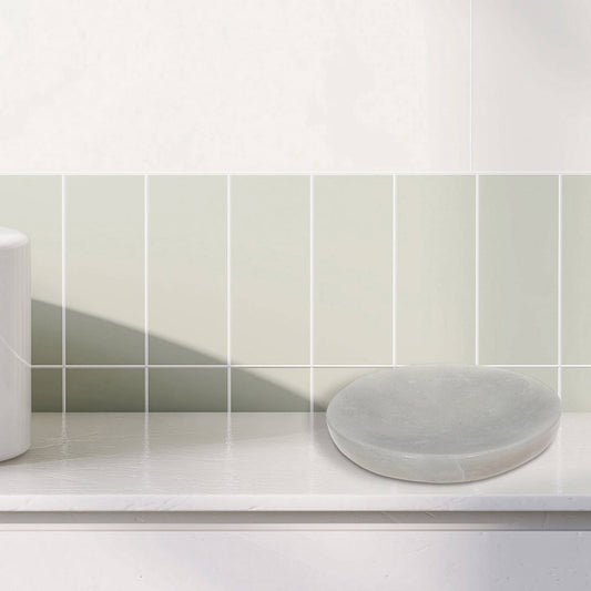 Beatrice White Marble Round Soap Dish