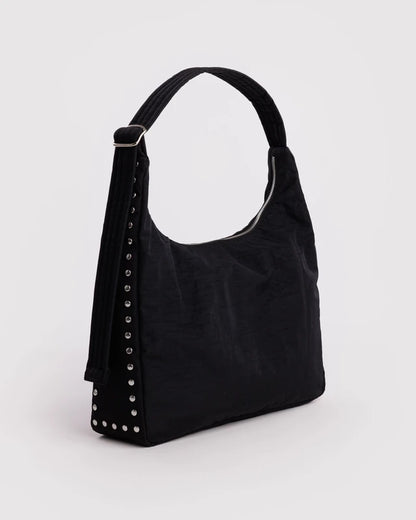 BAGGU Nylon Shoulder Bag Studs strap and hardware detail - PABOOM