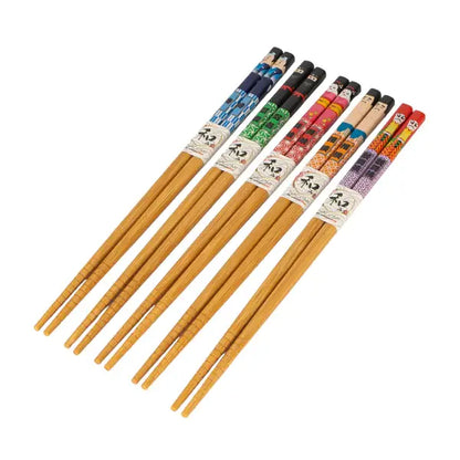 Japanese character chopsticks set, alternate view - PABOOM