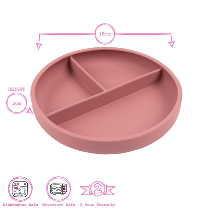 Baby Divided Silicone Suction Plate