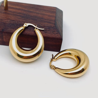 Geometric Huggie Earrings