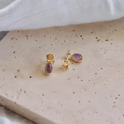 Amethyst Gold Charm