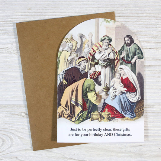 Holiday Card for Birthday and Christmas shown from another angle