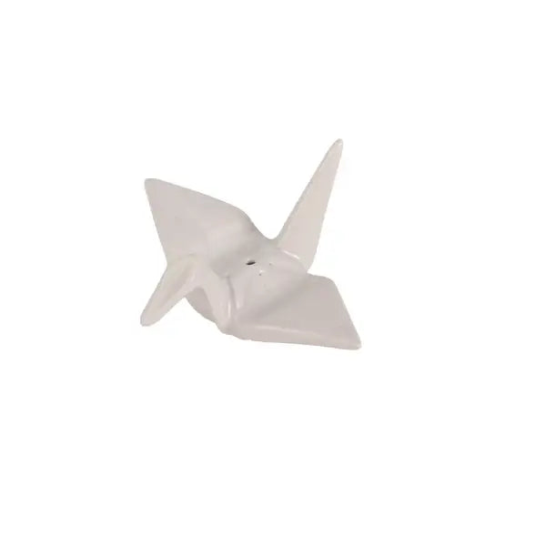 Origami Crane Incense Holder White