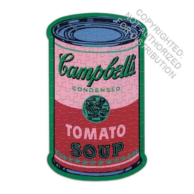 Andy Warhol Soup Cans Set of 3 Shaped Puzzles in Tins