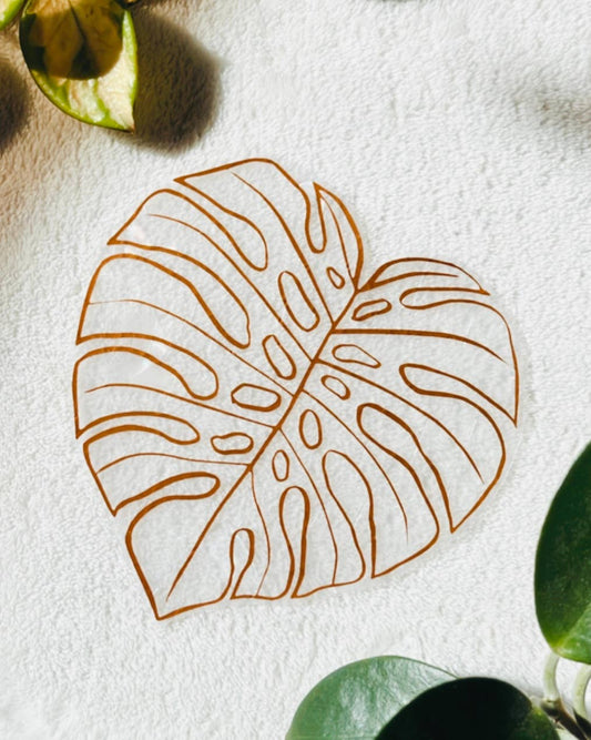 Monstera Leaf Suncatcher Sticker