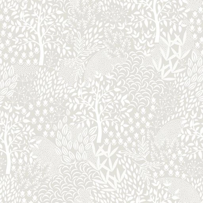 Woodland Fantasy White Peel and Stick Wallpaper, 28 sq. ft.