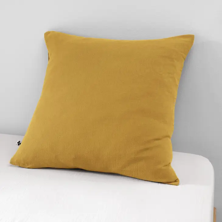 Cotton Gauze Cushion Cover 24" Saffron